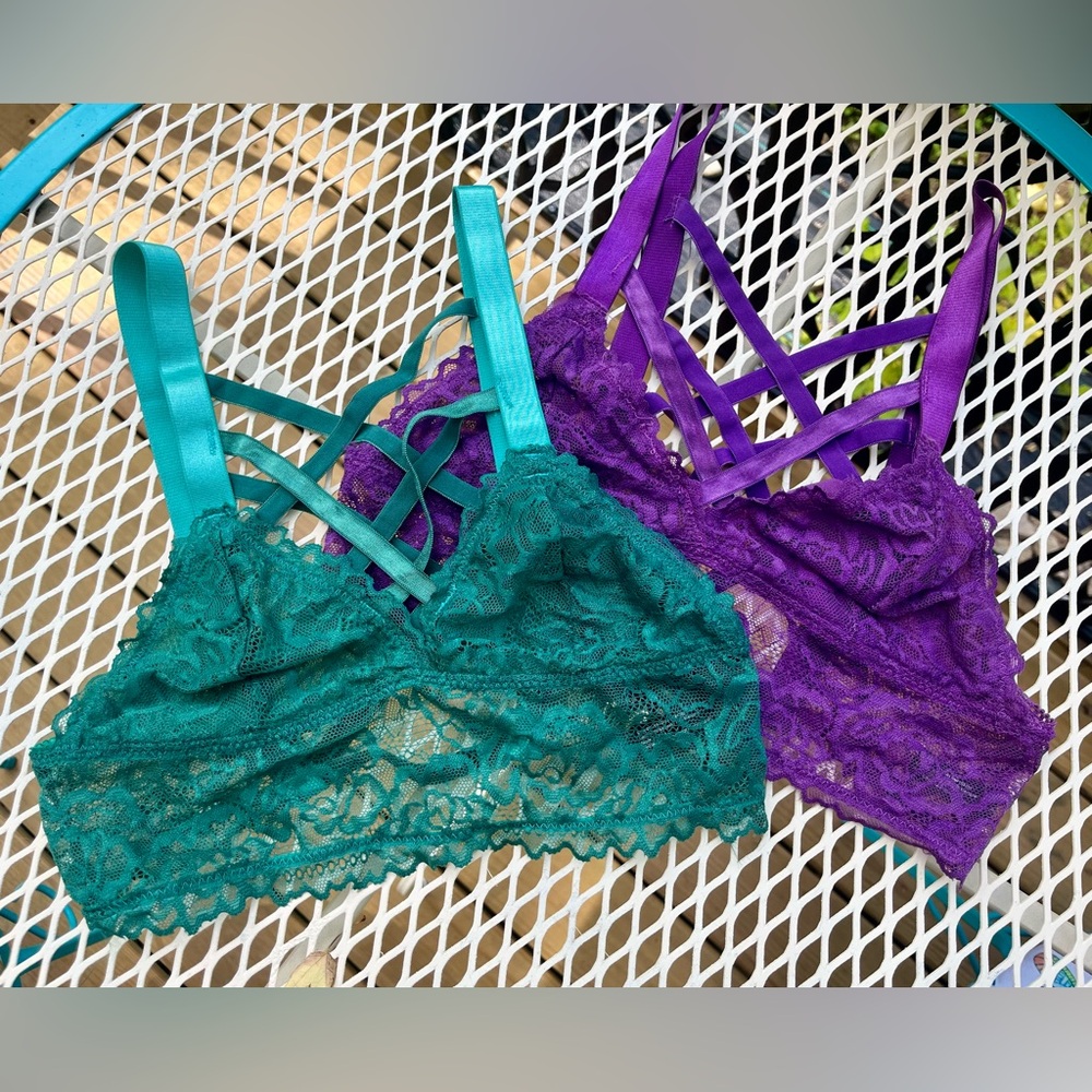 TWO Yandy Lace bras, size medium